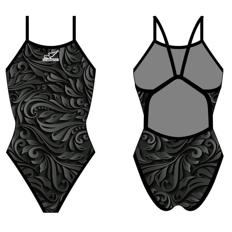 MAILLOT DE BAIN FEMME À FINES BRETELLES BLACK
