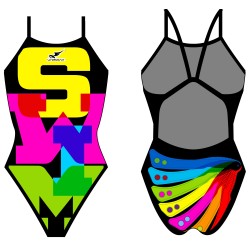 MAILLOT DE BAIN FEMME À FINES BRETELLES SWIM