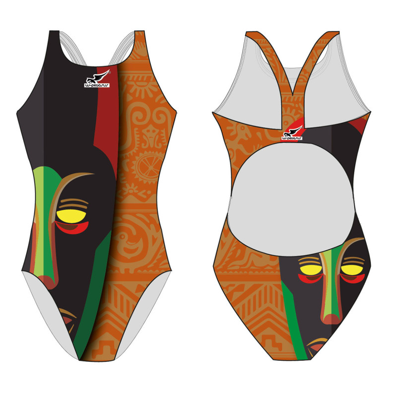 MAILLOT DE BAIN FEMME À LARGES BRETELLES AFRIQUE