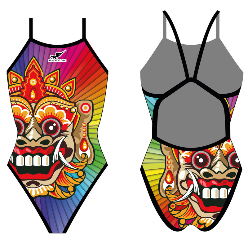 MAILLOT DE BAIN FEMME À FINES BRETELLE MASCARA