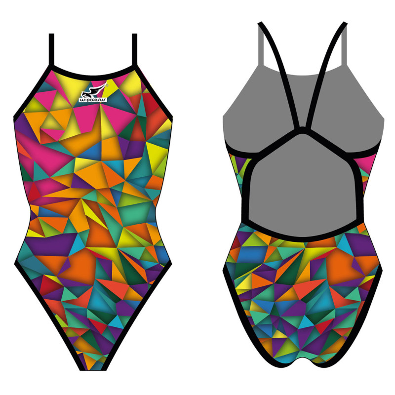 BAÑADOR MUJER TIRA FINA VITRAL