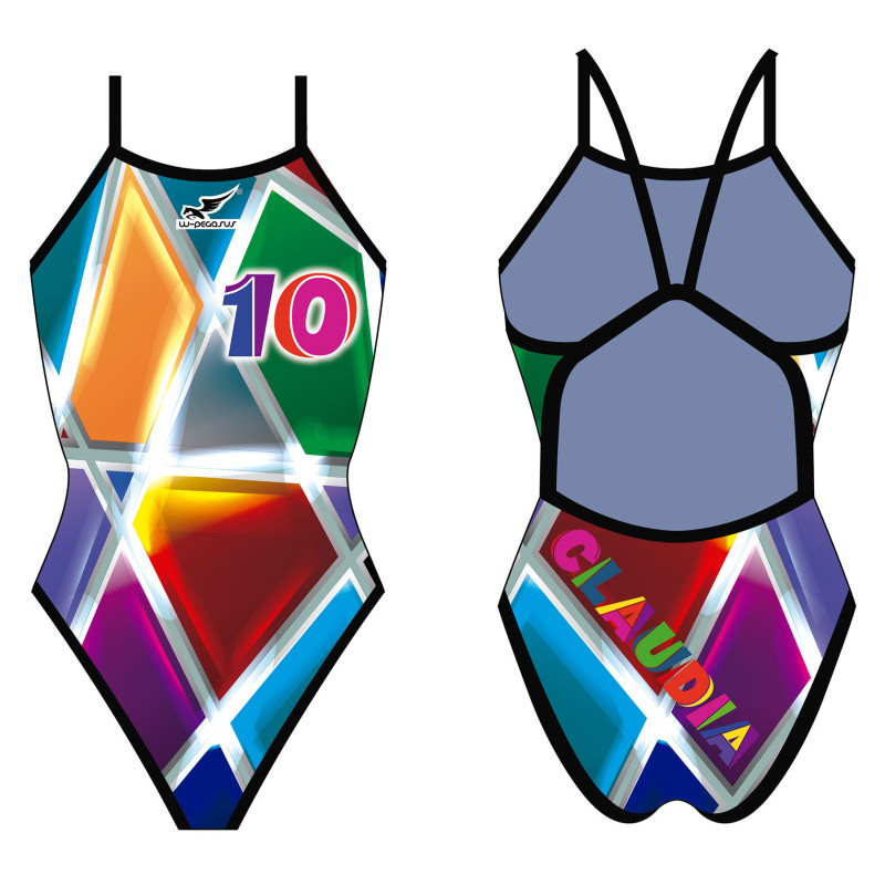 WOMEN'S SWIMSUIT WITH THIN STRAP MIRROR
